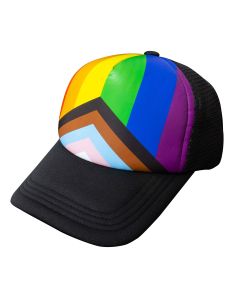 LGBTQIA+ Pride Progress Flag Trucker Cap