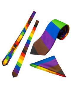 Rainbow Pride Flag Tie & Pocket Square