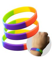 Rainbow Silicone Wristbands