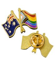 Australia & LGBTQIA+ Progress Flag Lapel Pins